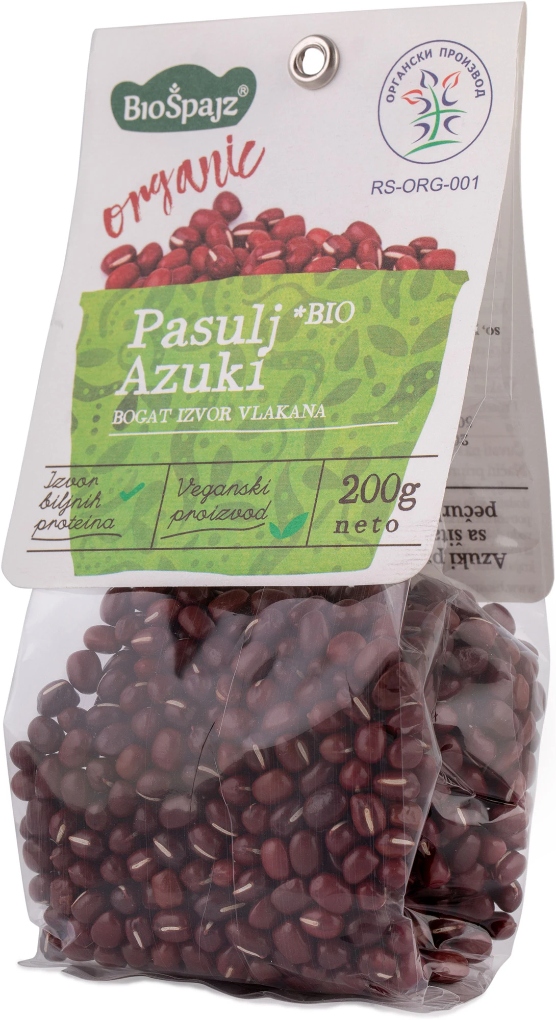 Pasulj azuki (organski proizvod)  200 g Bio Špajz